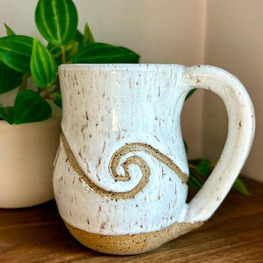 White Wave Ceramic Mug