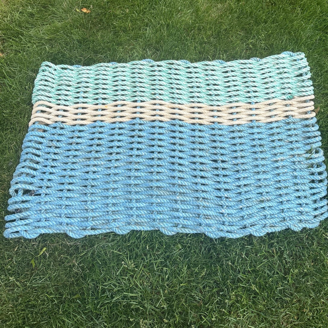 Upcycled Lobster Rope Mat- Shoreline