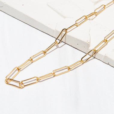 Gold Paperclip Necklace
