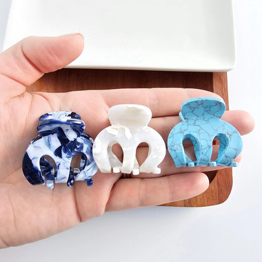 Mini Hair Claw Trio Ocean Waves