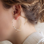 Confetti Threader Earrings- Smokey Quartz