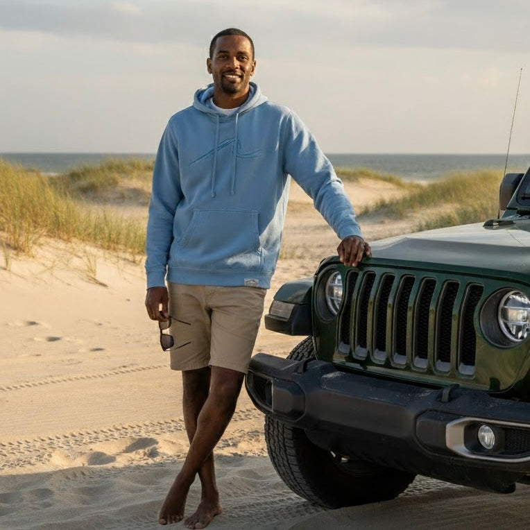 Pigmented Wave Pullover in Blue