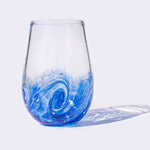 Hand Blown Cape Cod Wave Wine Glass
