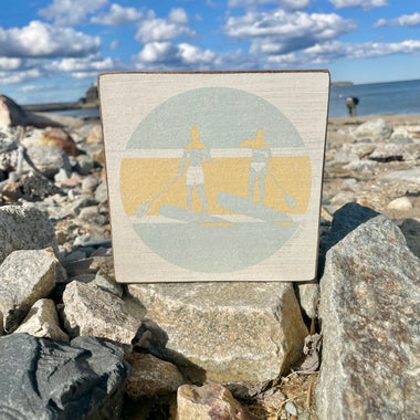 Paddle Boarding Decorative Wooden Block