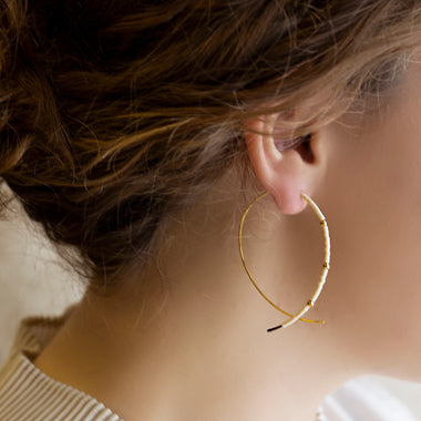 Confetti Threader Earrings- Ivory