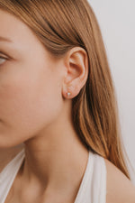 Mini Energy Gem Mother of Pearl Gold Earrings