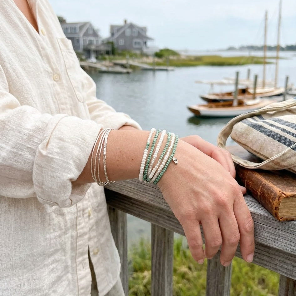 Dune Grass Saltaire Beaded Wrap