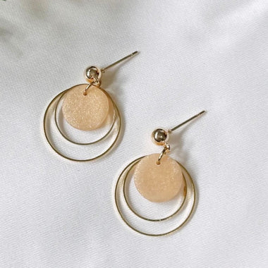 Gold Double Ring Dangles