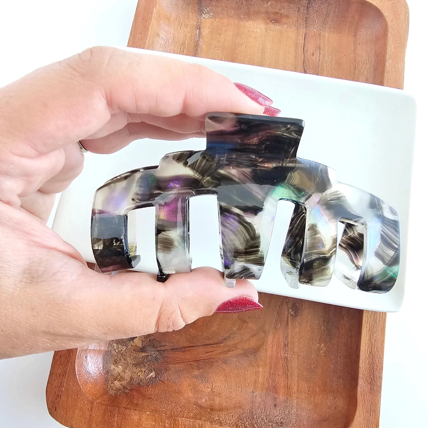 Catherine Hair Claw- Midnight Opal