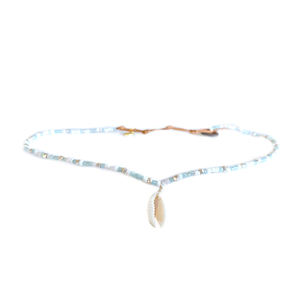 Mademoishelle Seed Bead Shell Necklace