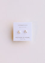 Mini Energy Gem Mother of Pearl Gold Earrings