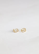 Minimalist Spiral Gold Earrings