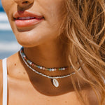 Mademoishelle Seed Bead Shell Necklace