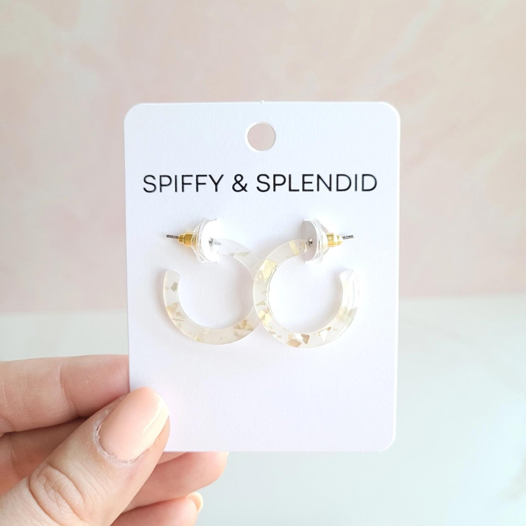 Gold Flake Cam Mini Hoops