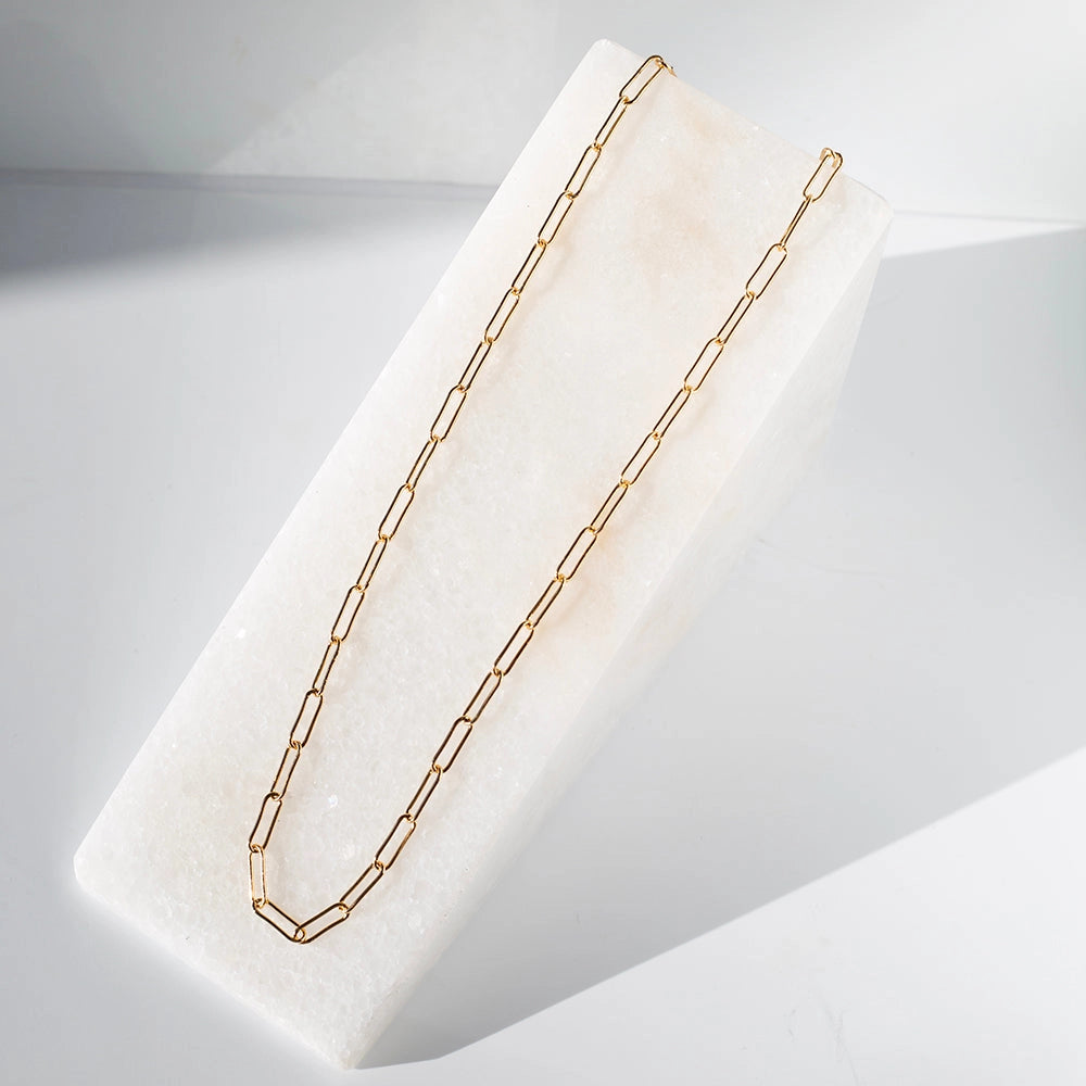 Gold Paperclip Necklace