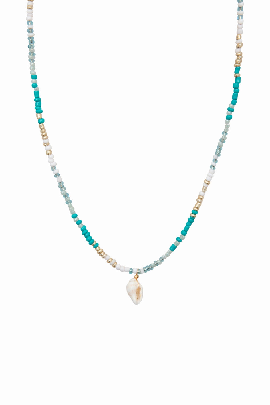 Sandy in Sanibel Seed Bead Shell Necklace
