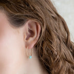 Amazonite Hoop Earrings