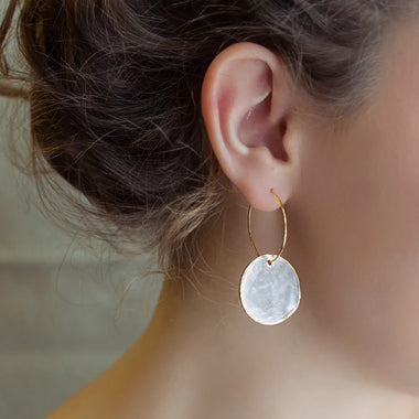 Capiz Circle Earrings