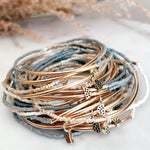 Shimmer & Gold Bangle Bracelets