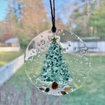 Crushed Sea Glass Christmas Tree Ornament