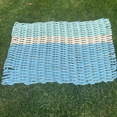 Upcycled Lobster Rope Mat- Shoreline
