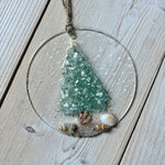 Crushed Sea Glass Christmas Tree Ornament