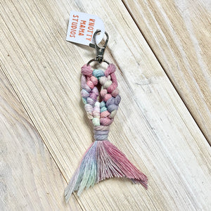 Macrame Mermaid Tail Keychain