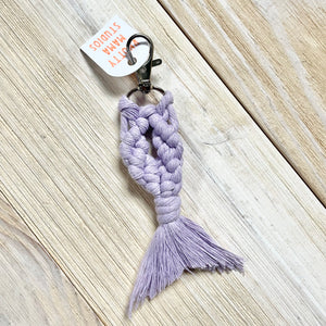 Macrame Mermaid Tail Keychain