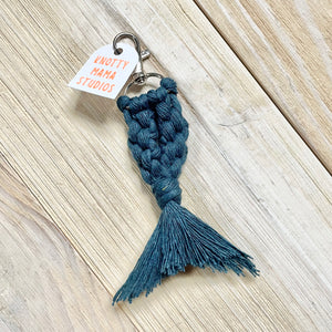 Macrame Mermaid Tail Keychain