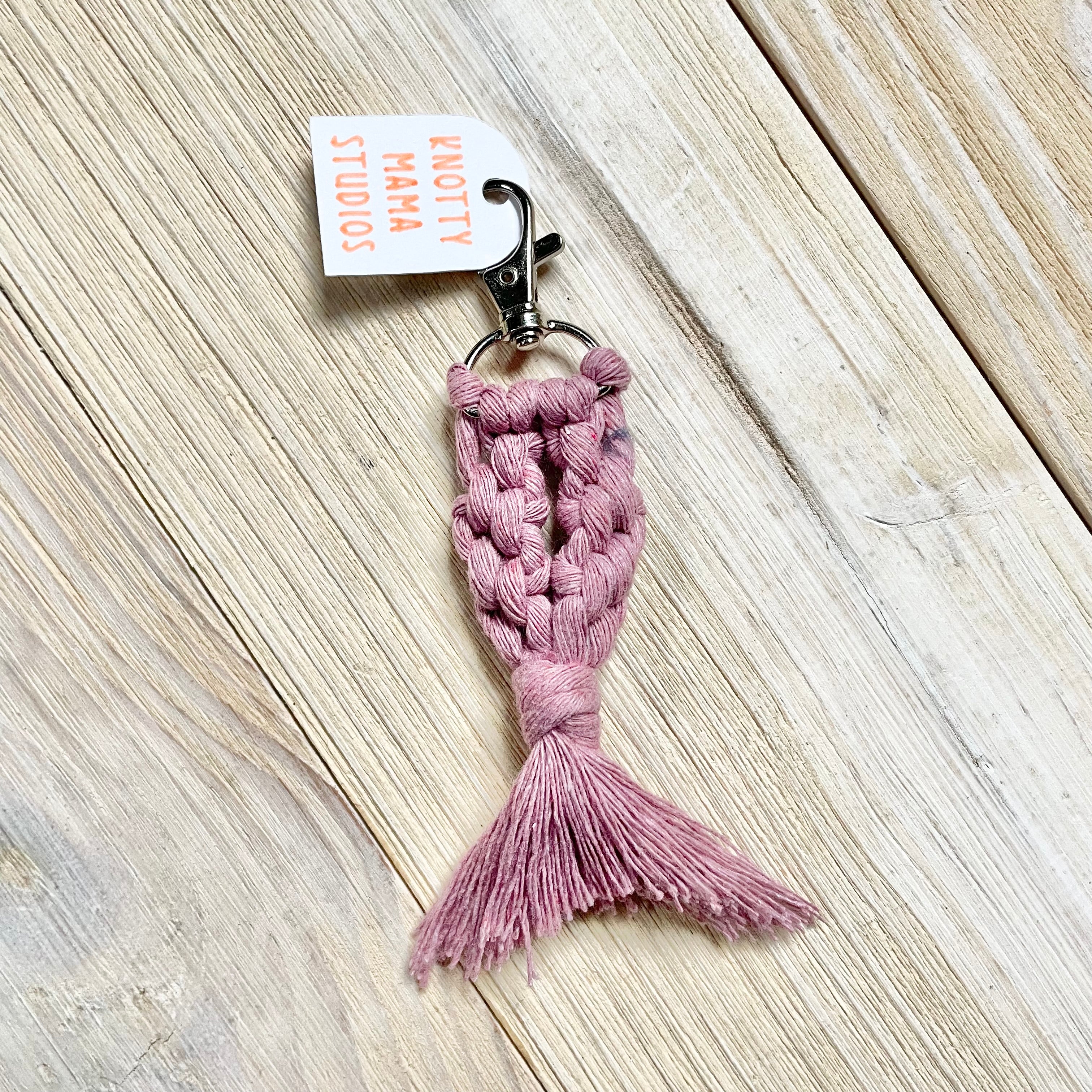 Macrame Mermaid Tail Keychain