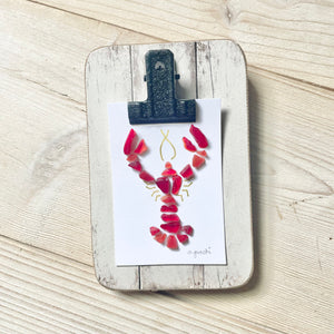 Red Sea Glass Lobster Mini Frame