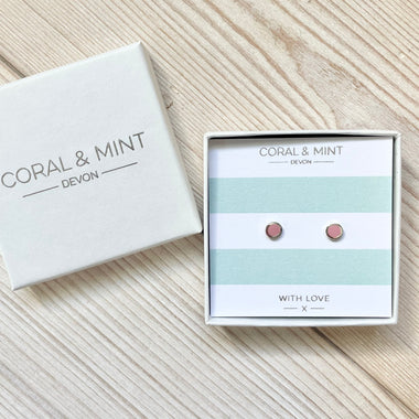 Pastel Pink Enamel Studs