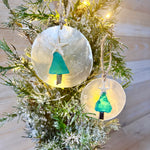Capiz & Seaglass Tree Ornaments
