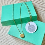 Dainty Gold Circle Necklace