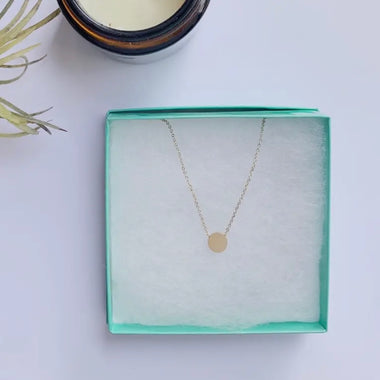 Dainty Gold Circle Necklace