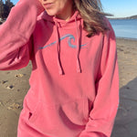 Pigmented Wave Pullover in Coral