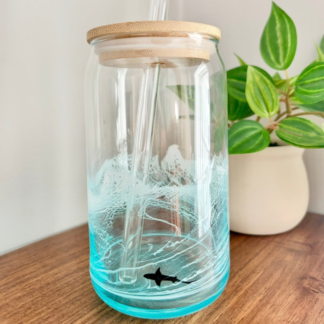 Ocean Shark Resin Glass