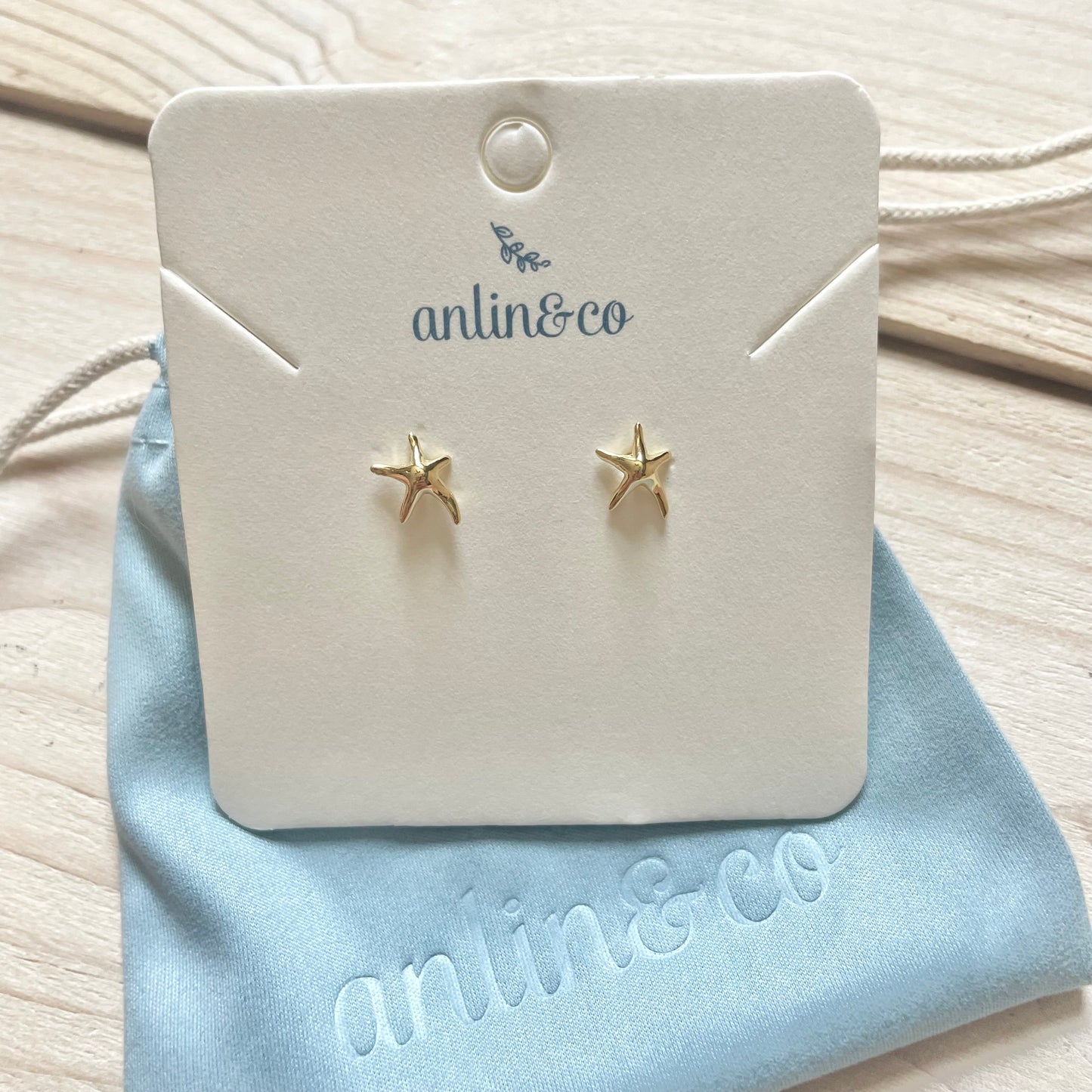 Gold Vermeil Starfish Stud Earrings