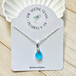 Aquamarine Sea Glass Necklace
