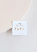 Minimalist Spiral Gold Earrings