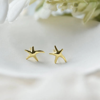 Gold Vermeil Starfish Stud Earrings