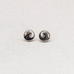 Wave Circle Stud Earrings