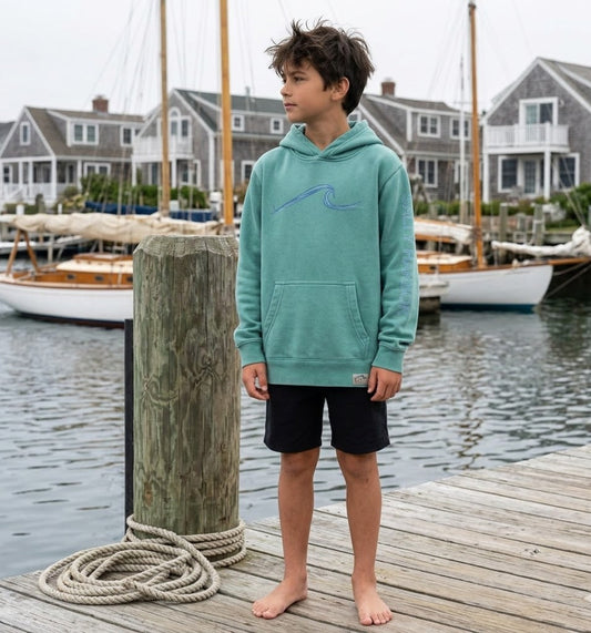 Youth Wave Pullover in Mint