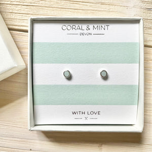 Mini Mint Enamel Studs
