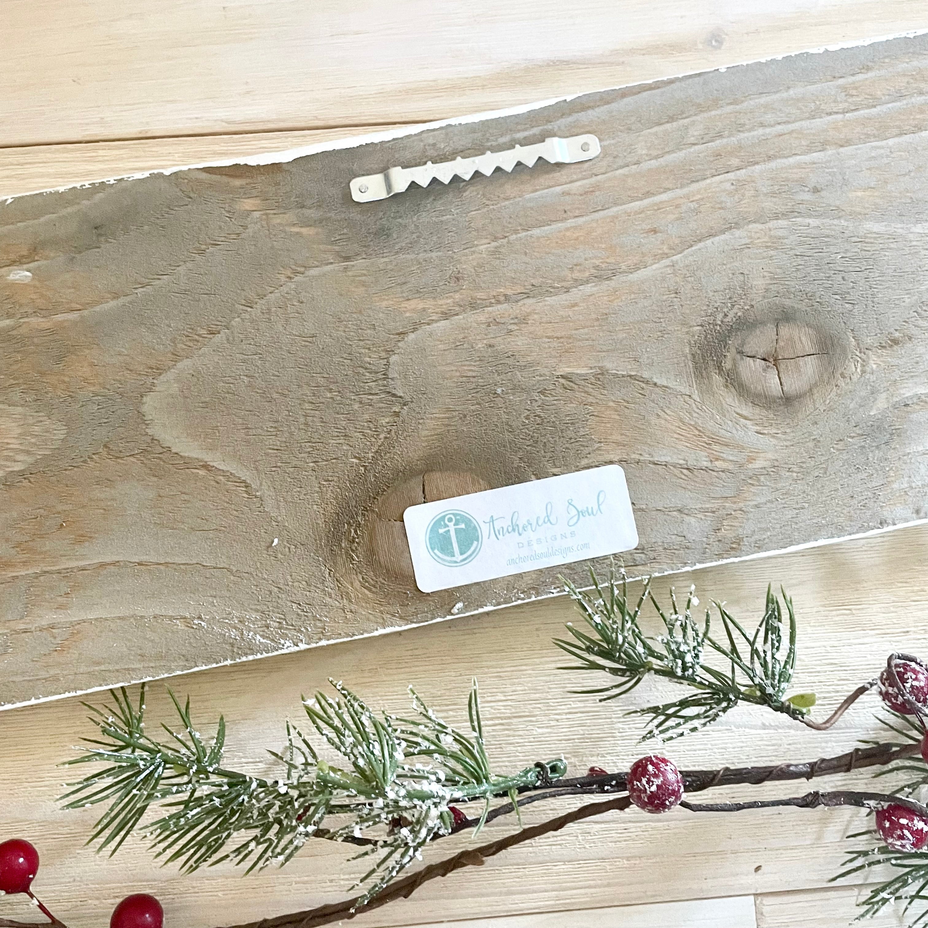 Christmas Wishes & Starfish Kisses Coastal Wooden Sign