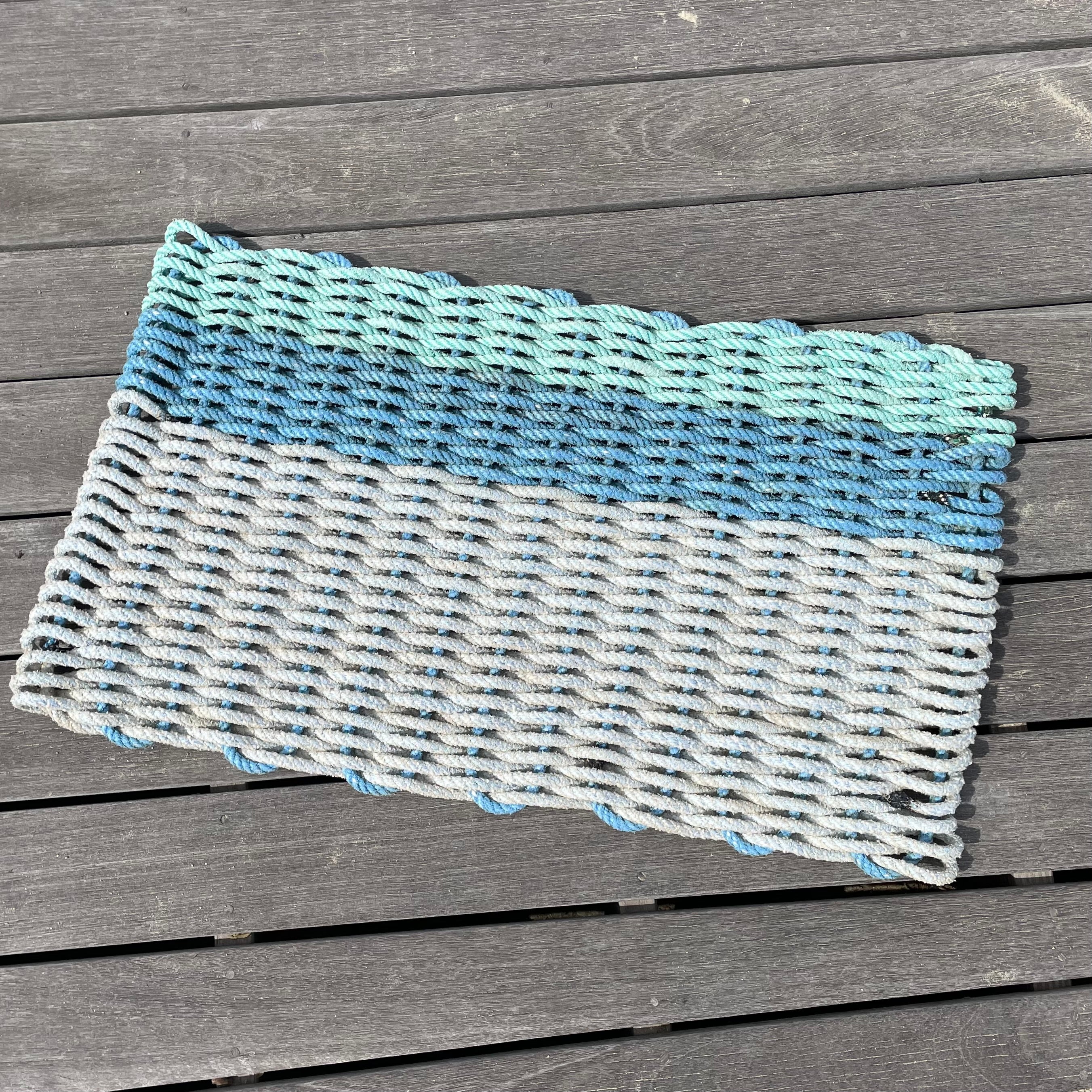 Upcycled Lobster Rope Mat- Shoreline