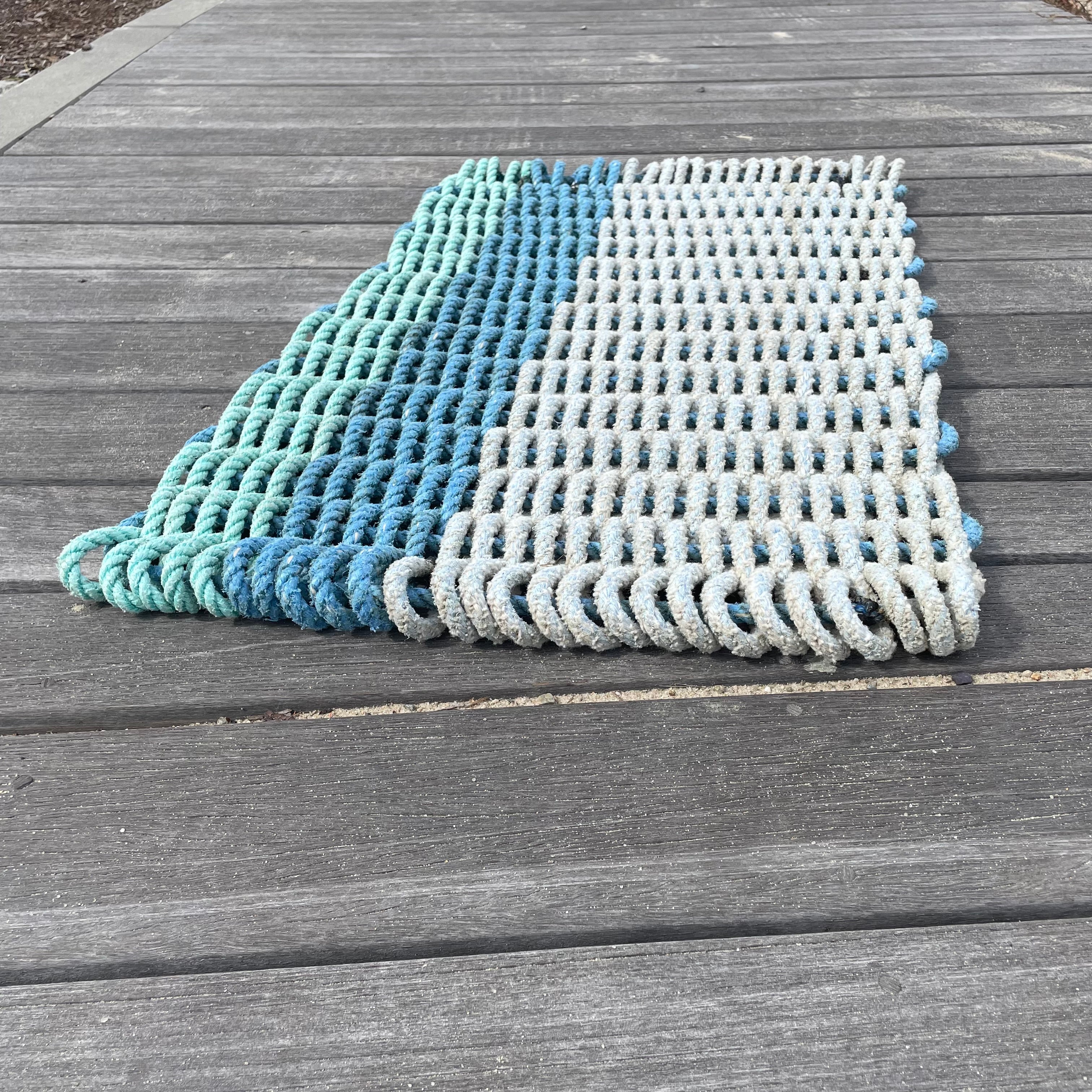 Upcycled Lobster Rope Mat- Shoreline