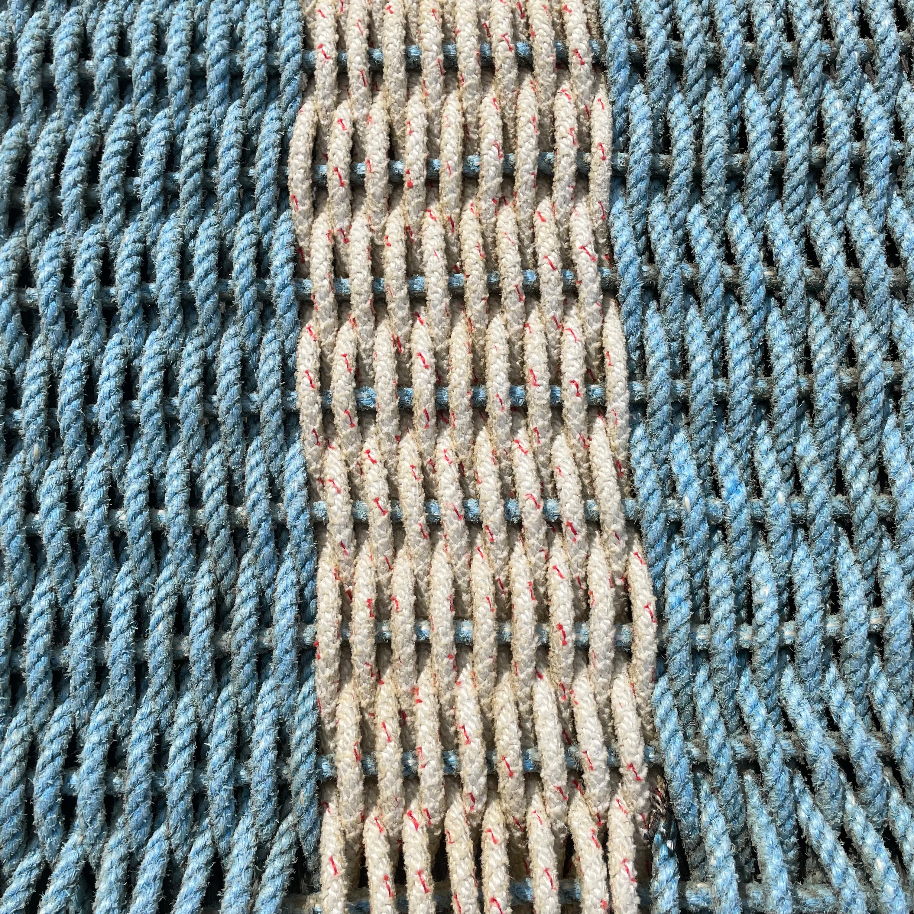 Upcycled Lobster Rope Mat- Light Blue