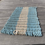 Upcycled Lobster Rope Mat- Light Blue