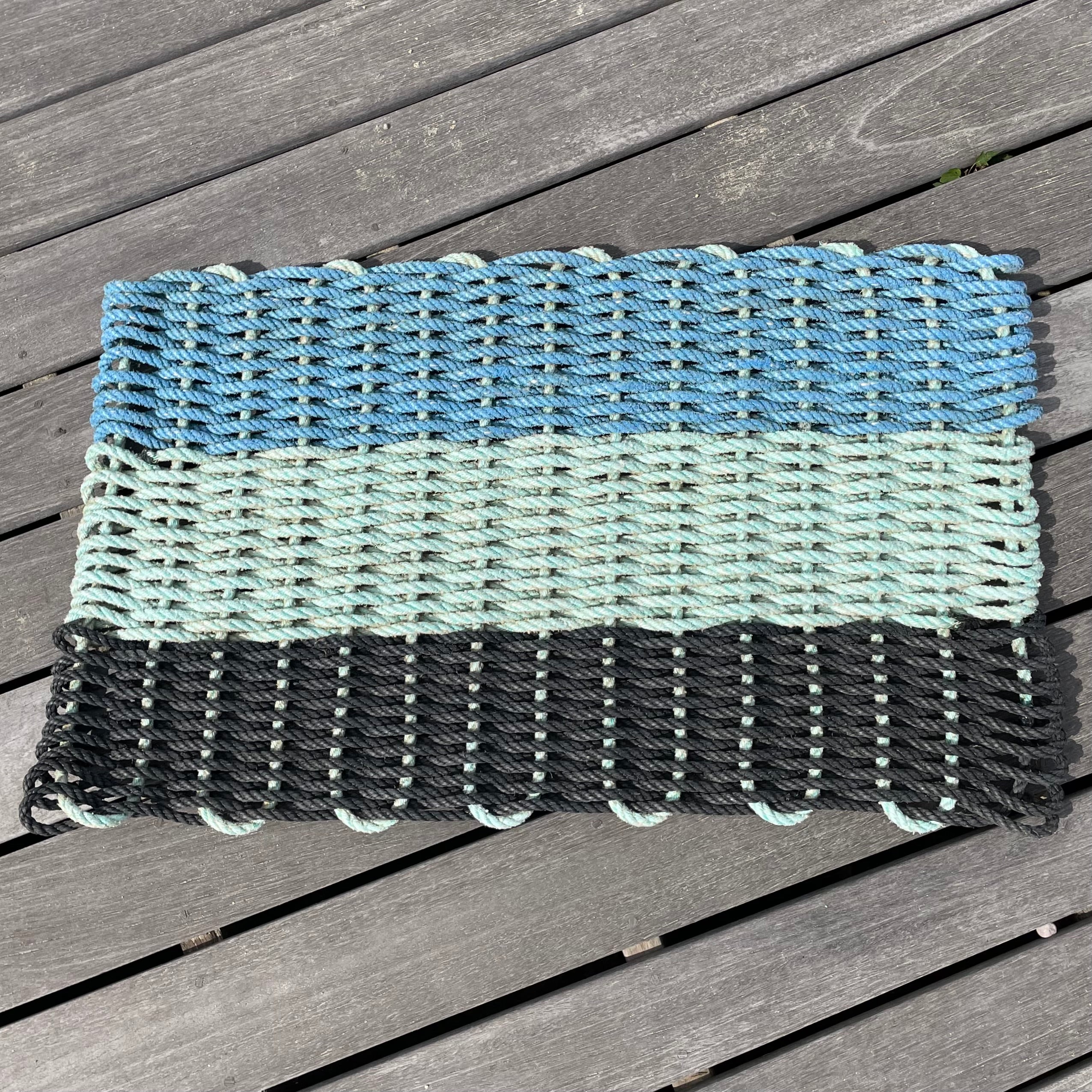 Upcycled Lobster Rope Mat- Wave – Salty Harbor